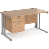 Click to view product details and reviews for Office Desk Rectangular Desk 1400mm With Pedestal Beech Top With Silver Frame 800mm Depth Maestro 25 Mcm14p2sb. Click to view product details and reviews for Office Desk Rectangular Desk 1400mm With Pedestal Beech Top With Silver Frame 800mm Depth Maestro 25 Mcm14p2sb.