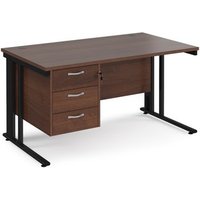 Click to view product details and reviews for Office Desk Rectangular Desk 1400mm With Pedestal Walnut Top With Black Frame 800mm Depth Maestro 25 Mcm14p3kw. Click to view product details and reviews for Office Desk Rectangular Desk 1400mm With Pedestal Walnut Top With Black Frame 800mm Depth Maestro 25 Mcm14p3kw.