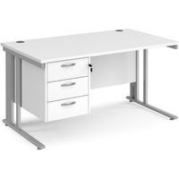 Click to view product details and reviews for Office Desk Rectangular Desk 1400mm With Pedestal White Top With Silver Frame 800mm Depth Maestro 25 Mcm14p3swh. Click to view product details and reviews for Office Desk Rectangular Desk 1400mm With Pedestal White Top With Silver Frame 800mm Depth Maestro 25 Mcm14p3swh.