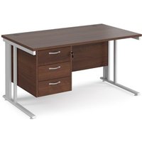 Click to view product details and reviews for Office Desk Rectangular Desk 1400mm With Pedestal Walnut Top With White Frame 800mm Depth Maestro 25 Mcm14p3whw. Click to view product details and reviews for Office Desk Rectangular Desk 1400mm With Pedestal Walnut Top With White Frame 800mm Depth Maestro 25 Mcm14p3whw.