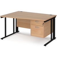 Click to view product details and reviews for Office Desk Left Hand Wave Desk 1400mm With Pedestal Beech Top With Black Frame Maestro 25 Mcm14wlp2kb. Click to view product details and reviews for Office Desk Left Hand Wave Desk 1400mm With Pedestal Beech Top With Black Frame Maestro 25 Mcm14wlp2kb.