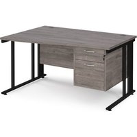 Click to view product details and reviews for Maestro 25 Left Hand Wave Desk 1400mm Wide With 2 Drawer Pedestal Black Cable Managed Leg Frame Grey Oak Top. Click to view product details and reviews for Maestro 25 Left Hand Wave Desk 1400mm Wide With 2 Drawer Pedestal Black Cable Managed Leg Frame Grey Oak Top.