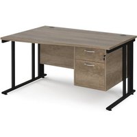 Click to view product details and reviews for Maestro 25 Left Hand Wave Desk 1400mm Wide With 2 Drawer Pedestal Black Cable Managed Leg Frame Nebraska Oak Top. Click to view product details and reviews for Maestro 25 Left Hand Wave Desk 1400mm Wide With 2 Drawer Pedestal Black Cable Managed Leg Frame Nebraska Oak Top.