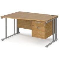 Click to view product details and reviews for Office Desk Left Hand Wave Desk 1400mm With Pedestal Oak Top With Silver Frame Maestro 25 Mcm14wlp2so. Click to view product details and reviews for Office Desk Left Hand Wave Desk 1400mm With Pedestal Oak Top With Silver Frame Maestro 25 Mcm14wlp2so.