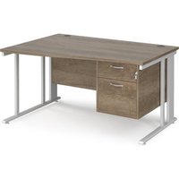Click to view product details and reviews for Maestro 25 Left Hand Wave Desk 1400mm Wide With 2 Drawer Pedestal White Cable Managed Leg Frame Nebraska Oak Top. Click to view product details and reviews for Maestro 25 Left Hand Wave Desk 1400mm Wide With 2 Drawer Pedestal White Cable Managed Leg Frame Nebraska Oak Top.