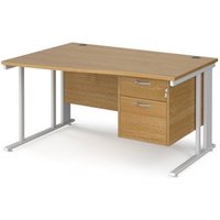 Click to view product details and reviews for Office Desk Left Hand Wave Desk 1400mm With Pedestal Oak Top With White Frame Maestro 25 Mcm14wlp2who. Click to view product details and reviews for Office Desk Left Hand Wave Desk 1400mm With Pedestal Oak Top With White Frame Maestro 25 Mcm14wlp2who.