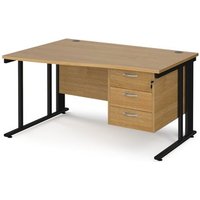 Click to view product details and reviews for Office Desk Left Hand Wave Desk 1400mm With Pedestal Oak Top With Black Frame Maestro 25 Mcm14wlp3ko. Click to view product details and reviews for Office Desk Left Hand Wave Desk 1400mm With Pedestal Oak Top With Black Frame Maestro 25 Mcm14wlp3ko.