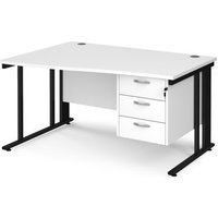 Click to view product details and reviews for Office Desk Left Hand Wave Desk 1400mm With Pedestal White Top With Black Frame Maestro 25 Mcm14wlp3kwh. Click to view product details and reviews for Office Desk Left Hand Wave Desk 1400mm With Pedestal White Top With Black Frame Maestro 25 Mcm14wlp3kwh.