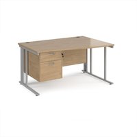 Click to view product details and reviews for Maestro 25 Right Hand Wave Desk 1400mm Wide With 2 Drawer Pedestal Silver Cable Managed Leg Frame Kendal Oak Top. Click to view product details and reviews for Maestro 25 Right Hand Wave Desk 1400mm Wide With 2 Drawer Pedestal Silver Cable Managed Leg Frame Kendal Oak Top.