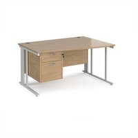 Click to view product details and reviews for Maestro 25 Right Hand Wave Desk 1400mm Wide With 2 Drawer Pedestal White Cable Managed Leg Frame Kendal Oak Top. Click to view product details and reviews for Maestro 25 Right Hand Wave Desk 1400mm Wide With 2 Drawer Pedestal White Cable Managed Leg Frame Kendal Oak Top.