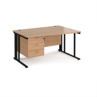 Click to view product details and reviews for Office Desk Right Hand Wave Desk 1400mm With Pedestal Beech Top With Black Frame Maestro 25 Mcm14wrp3kb. Click to view product details and reviews for Office Desk Right Hand Wave Desk 1400mm With Pedestal Beech Top With Black Frame Maestro 25 Mcm14wrp3kb.