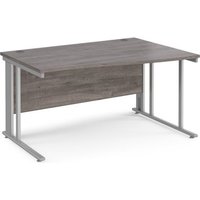 Click to view product details and reviews for Maestro 25 Right Hand Wave Desk 1400mm Wide Silver Cable Managed Leg Frame Grey Oak Top. Click to view product details and reviews for Maestro 25 Right Hand Wave Desk 1400mm Wide Silver Cable Managed Leg Frame Grey Oak Top.