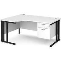 Click to view product details and reviews for Office Desk Left Hand Corner Desk 1600mm With Pedestal White Top With Black Frame 1200mm Depth Maestro 25 Mcm16elp2kwh. Click to view product details and reviews for Office Desk Left Hand Corner Desk 1600mm With Pedestal White Top With Black Frame 1200mm Depth Maestro 25 Mcm16elp2kwh.