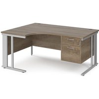 Click to view product details and reviews for Maestro 25 Left Hand Ergonomic Desk 1600mm Wide With 2 Drawer Pedestal Silver Cable Managed Leg Frame Nebraska Oak Top. Click to view product details and reviews for Maestro 25 Left Hand Ergonomic Desk 1600mm Wide With 2 Drawer Pedestal Silver Cable Managed Leg Frame Nebraska Oak Top.