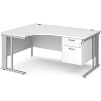 Click to view product details and reviews for Office Desk Left Hand Corner Desk 1600mm With Pedestal White Top With Silver Frame 1200mm Depth Maestro 25 Mcm16elp2swh. Click to view product details and reviews for Office Desk Left Hand Corner Desk 1600mm With Pedestal White Top With Silver Frame 1200mm Depth Maestro 25 Mcm16elp2swh.