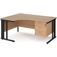 Click to view product details and reviews for Office Desk Left Hand Corner Desk 1600mm With Pedestal Beech Top With Black Frame 1200mm Depth Maestro 25 Mcm16elp3kb. Click to view product details and reviews for Office Desk Left Hand Corner Desk 1600mm With Pedestal Beech Top With Black Frame 1200mm Depth Maestro 25 Mcm16elp3kb.