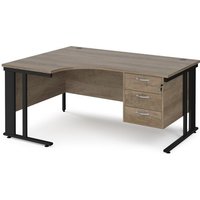 Click to view product details and reviews for Maestro 25 Left Hand Ergonomic Desk 1600mm Wide With 3 Drawer Pedestal Black Cable Managed Leg Frame Nebraska Oak Top. Click to view product details and reviews for Maestro 25 Left Hand Ergonomic Desk 1600mm Wide With 3 Drawer Pedestal Black Cable Managed Leg Frame Nebraska Oak Top.