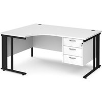 Click to view product details and reviews for Office Desk Left Hand Corner Desk 1600mm With Pedestal White Top With Black Frame 1200mm Depth Maestro 25 Mcm16elp3kwh. Click to view product details and reviews for Office Desk Left Hand Corner Desk 1600mm With Pedestal White Top With Black Frame 1200mm Depth Maestro 25 Mcm16elp3kwh.