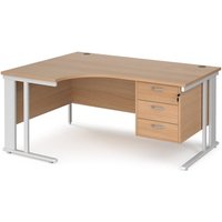 Click to view product details and reviews for Office Desk Left Hand Corner Desk 1600mm With Pedestal Beech Top With White Frame 1200mm Depth Maestro 25 Mcm16elp3whb. Click to view product details and reviews for Office Desk Left Hand Corner Desk 1600mm With Pedestal Beech Top With White Frame 1200mm Depth Maestro 25 Mcm16elp3whb.