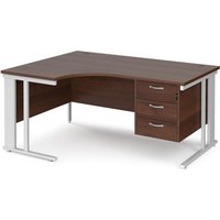 Click to view product details and reviews for Office Desk Left Hand Corner Desk 1600mm With Pedestal Walnut Top With White Frame 1200mm Depth Maestro 25 Mcm16elp3whw. Click to view product details and reviews for Office Desk Left Hand Corner Desk 1600mm With Pedestal Walnut Top With White Frame 1200mm Depth Maestro 25 Mcm16elp3whw.