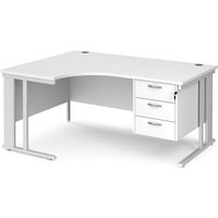 Click to view product details and reviews for Office Desk Left Hand Corner Desk 1600mm With Pedestal White Top With White Frame 1200mm Depth Maestro 25 Mcm16elp3whwh. Click to view product details and reviews for Office Desk Left Hand Corner Desk 1600mm With Pedestal White Top With White Frame 1200mm Depth Maestro 25 Mcm16elp3whwh.