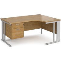 Click to view product details and reviews for Office Desk Right Hand Corner Desk 1600mm With Pedestal Oak Top With Silver Frame 1200mm Depth Maestro 25 Mcm16erp2so. Click to view product details and reviews for Office Desk Right Hand Corner Desk 1600mm With Pedestal Oak Top With Silver Frame 1200mm Depth Maestro 25 Mcm16erp2so.