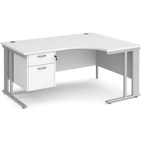 Click to view product details and reviews for Office Desk Right Hand Corner Desk 1600mm With Pedestal White Top With Silver Frame 1200mm Depth Maestro 25 Mcm16erp2swh. Click to view product details and reviews for Office Desk Right Hand Corner Desk 1600mm With Pedestal White Top With Silver Frame 1200mm Depth Maestro 25 Mcm16erp2swh.