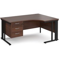 Click to view product details and reviews for Office Desk Right Hand Corner Desk 1600mm With Pedestal Walnut Top With Black Frame 1200mm Depth Maestro 25 Mcm16erp3kw. Click to view product details and reviews for Office Desk Right Hand Corner Desk 1600mm With Pedestal Walnut Top With Black Frame 1200mm Depth Maestro 25 Mcm16erp3kw.