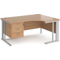 Click to view product details and reviews for Office Desk Right Hand Corner Desk 1600mm With Pedestal Beech Top With Silver Frame 1200mm Depth Maestro 25 Mcm16erp3sb. Click to view product details and reviews for Office Desk Right Hand Corner Desk 1600mm With Pedestal Beech Top With Silver Frame 1200mm Depth Maestro 25 Mcm16erp3sb.