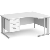 Click to view product details and reviews for Office Desk Right Hand Corner Desk 1600mm With Pedestal White Top With Silver Frame 1200mm Depth Maestro 25 Mcm16erp3swh. Click to view product details and reviews for Office Desk Right Hand Corner Desk 1600mm With Pedestal White Top With Silver Frame 1200mm Depth Maestro 25 Mcm16erp3swh.