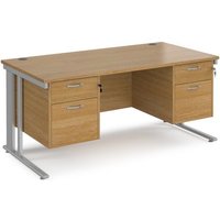 Click to view product details and reviews for Office Desk Rectangular Desk 1600mm With Double Pedestal Oak Top With Silver Frame 800mm Depth Maestro 25 Mcm16p22so. Click to view product details and reviews for Office Desk Rectangular Desk 1600mm With Double Pedestal Oak Top With Silver Frame 800mm Depth Maestro 25 Mcm16p22so.