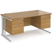 Click to view product details and reviews for Office Desk Rectangular Desk 1600mm With Double Pedestal Oak Top With White Frame 800mm Depth Maestro 25 Mcm16p22who. Click to view product details and reviews for Office Desk Rectangular Desk 1600mm With Double Pedestal Oak Top With White Frame 800mm Depth Maestro 25 Mcm16p22who.
