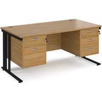 Click to view product details and reviews for Office Desk Rectangular Desk 1600mm With Double Pedestal Oak Top With Black Frame 800mm Depth Maestro 25 Mcm16p23ko. Click to view product details and reviews for Office Desk Rectangular Desk 1600mm With Double Pedestal Oak Top With Black Frame 800mm Depth Maestro 25 Mcm16p23ko.