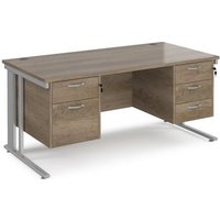 Click to view product details and reviews for Maestro 25 Straight Desk 1600mm X 800mm With 2 And 3 Drawer Pedestals Silver Cable Managed Leg Frame Nebraska Oak Top. Click to view product details and reviews for Maestro 25 Straight Desk 1600mm X 800mm With 2 And 3 Drawer Pedestals Silver Cable Managed Leg Frame Nebraska Oak Top.