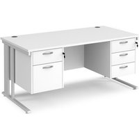 Click to view product details and reviews for Office Desk Rectangular Desk 1600mm With Double Pedestal White Top With White Frame 800mm Depth Maestro 25 Mcm16p23whwh. Click to view product details and reviews for Office Desk Rectangular Desk 1600mm With Double Pedestal White Top With White Frame 800mm Depth Maestro 25 Mcm16p23whwh.