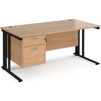 Click to view product details and reviews for Office Desk Rectangular Desk 1600mm With Pedestal Beech Top With Black Frame 800mm Depth Maestro 25 Mcm16p2kb. Click to view product details and reviews for Office Desk Rectangular Desk 1600mm With Pedestal Beech Top With Black Frame 800mm Depth Maestro 25 Mcm16p2kb.