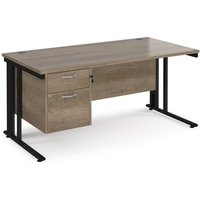 Click to view product details and reviews for Maestro 25 Straight Desk 1600mm X 800mm With 2 Drawer Pedestal Black Cable Managed Leg Frame Nebraska Oak Top. Click to view product details and reviews for Maestro 25 Straight Desk 1600mm X 800mm With 2 Drawer Pedestal Black Cable Managed Leg Frame Nebraska Oak Top.