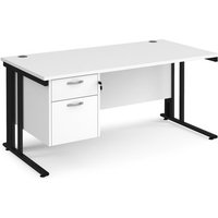 Click to view product details and reviews for Office Desk Rectangular Desk 1600mm With Pedestal White Top With Black Frame 800mm Depth Maestro 25 Mcm16p2kwh. Click to view product details and reviews for Office Desk Rectangular Desk 1600mm With Pedestal White Top With Black Frame 800mm Depth Maestro 25 Mcm16p2kwh.