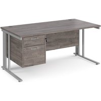 Click to view product details and reviews for Maestro 25 Straight Desk 1600mm X 800mm With 2 Drawer Pedestal Silver Cable Managed Leg Frame Grey Oak Top. Click to view product details and reviews for Maestro 25 Straight Desk 1600mm X 800mm With 2 Drawer Pedestal Silver Cable Managed Leg Frame Grey Oak Top.