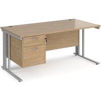 Click to view product details and reviews for Maestro 25 Straight Desk 1600mm X 800mm With 2 Drawer Pedestal Silver Cable Managed Leg Frame Kendal Oak Top. Click to view product details and reviews for Maestro 25 Straight Desk 1600mm X 800mm With 2 Drawer Pedestal Silver Cable Managed Leg Frame Kendal Oak Top.