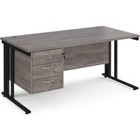 Click to view product details and reviews for Maestro 25 Straight Desk 1600mm X 800mm With 3 Drawer Pedestal Black Cable Managed Leg Frame Grey Oak Top. Click to view product details and reviews for Maestro 25 Straight Desk 1600mm X 800mm With 3 Drawer Pedestal Black Cable Managed Leg Frame Grey Oak Top.