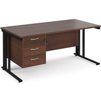 Click to view product details and reviews for Office Desk Rectangular Desk 1600mm With Pedestal Walnut Top With Black Frame 800mm Depth Maestro 25 Mcm16p3kw. Click to view product details and reviews for Office Desk Rectangular Desk 1600mm With Pedestal Walnut Top With Black Frame 800mm Depth Maestro 25 Mcm16p3kw.