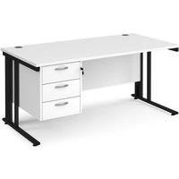 Click to view product details and reviews for Office Desk Rectangular Desk 1600mm With Pedestal White Top With Black Frame 800mm Depth Maestro 25 Mcm16p3kwh. Click to view product details and reviews for Office Desk Rectangular Desk 1600mm With Pedestal White Top With Black Frame 800mm Depth Maestro 25 Mcm16p3kwh.