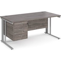 Click to view product details and reviews for Maestro 25 Straight Desk 1600mm X 800mm With 3 Drawer Pedestal Silver Cable Managed Leg Frame Grey Oak Top. Click to view product details and reviews for Maestro 25 Straight Desk 1600mm X 800mm With 3 Drawer Pedestal Silver Cable Managed Leg Frame Grey Oak Top.