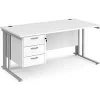 Click to view product details and reviews for Office Desk Rectangular Desk 1600mm With Pedestal White Top With Silver Frame 800mm Depth Maestro 25 Mcm16p3swh. Click to view product details and reviews for Office Desk Rectangular Desk 1600mm With Pedestal White Top With Silver Frame 800mm Depth Maestro 25 Mcm16p3swh.
