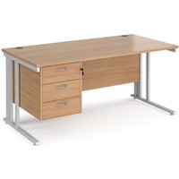 Click to view product details and reviews for Office Desk Rectangular Desk 1600mm With Pedestal Beech Top With White Frame 800mm Depth Maestro 25 Mcm16p3whb. Click to view product details and reviews for Office Desk Rectangular Desk 1600mm With Pedestal Beech Top With White Frame 800mm Depth Maestro 25 Mcm16p3whb.