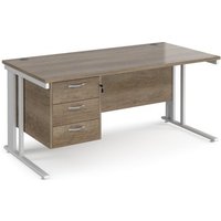 Click to view product details and reviews for Maestro 25 Straight Desk 1600mm X 800mm With 3 Drawer Pedestal White Cable Managed Leg Frame Nebraska Oak Top. Click to view product details and reviews for Maestro 25 Straight Desk 1600mm X 800mm With 3 Drawer Pedestal White Cable Managed Leg Frame Nebraska Oak Top.