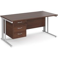 Click to view product details and reviews for Office Desk Rectangular Desk 1600mm With Pedestal Walnut Top With White Frame 800mm Depth Maestro 25 Mcm16p3whw. Click to view product details and reviews for Office Desk Rectangular Desk 1600mm With Pedestal Walnut Top With White Frame 800mm Depth Maestro 25 Mcm16p3whw.