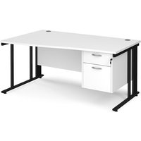 Click to view product details and reviews for Office Desk Left Hand Wave Desk 1600mm With Pedestal White Top With Black Frame Maestro 25 Mcm16wlp2kwh. Click to view product details and reviews for Office Desk Left Hand Wave Desk 1600mm With Pedestal White Top With Black Frame Maestro 25 Mcm16wlp2kwh.