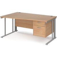 Click to view product details and reviews for Office Desk Left Hand Wave Desk 1600mm With Pedestal Beech Top With Silver Frame Maestro 25 Mcm16wlp2sb. Click to view product details and reviews for Office Desk Left Hand Wave Desk 1600mm With Pedestal Beech Top With Silver Frame Maestro 25 Mcm16wlp2sb.